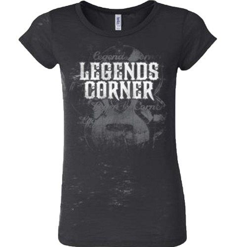 Legends Corner Womens Grey Burnout T-Shirt