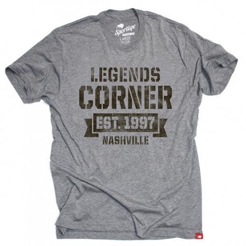 Legends Corner Mens Vintage T Gray